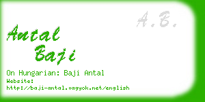 antal baji business card